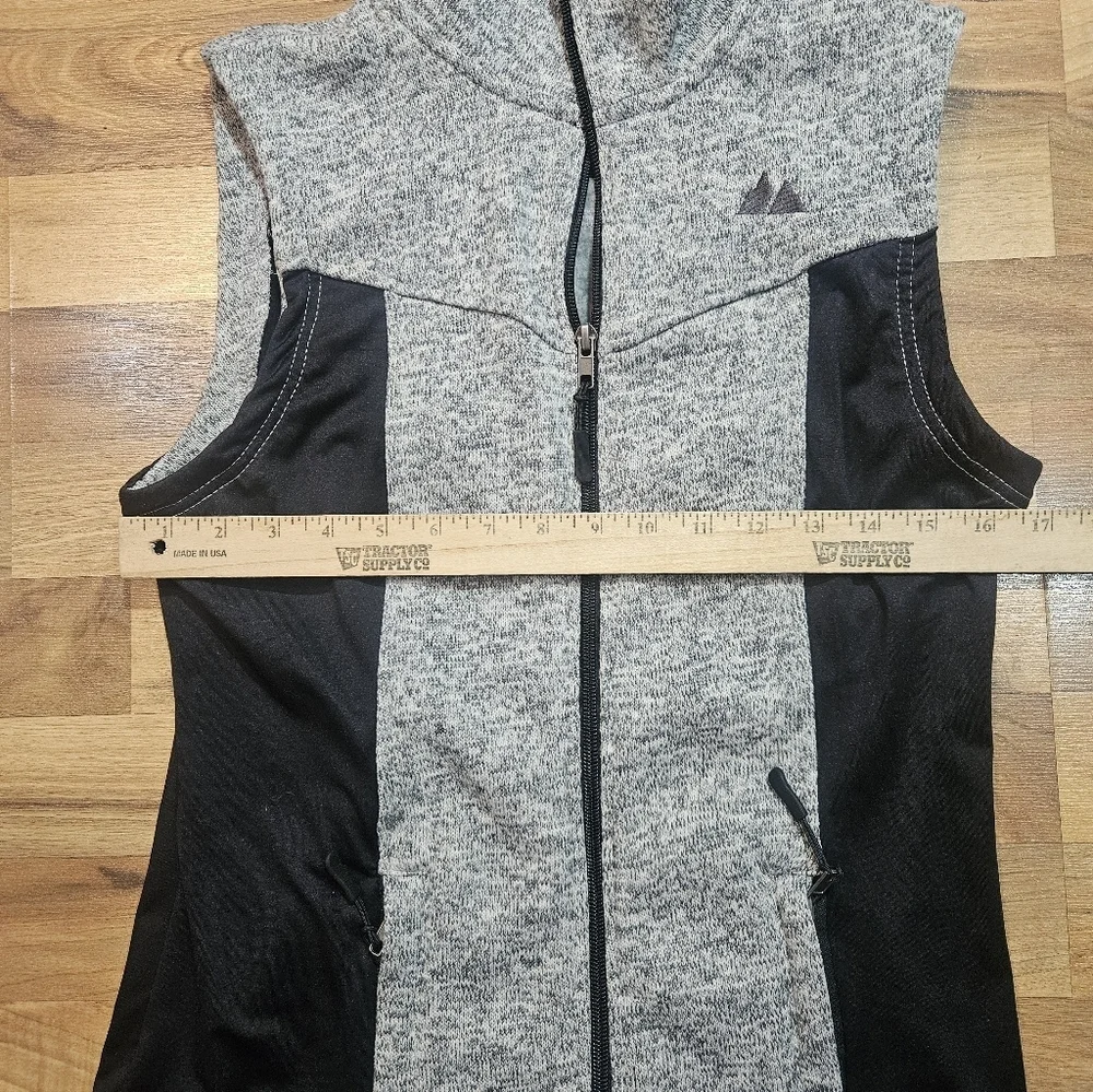 Powder River Outfitters Vest Mens Medium Gray Knit Fleece Lined Stretch - Picture 6 of 9
